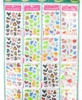PEGATINAS DE CORAZONES EN TARJETA (16 uds.)