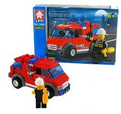 BLOQUES DE CONSTRUCCIÓN BOMBEROS BRICKS (6 ud.)