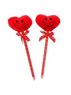 Bolígrafos de Corazón con Smiley (12 uds.)