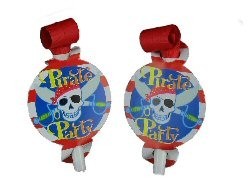 Matasuegras de Cumpleaños Pirata (6x6 uds.)