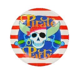 PLATOS DE CUMPLEAÑOS DE PIRATAS (6x12 uds.)