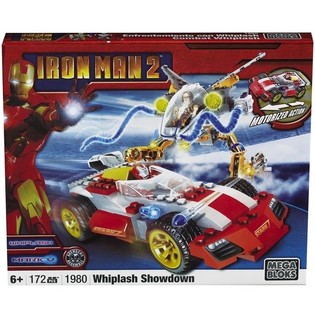 MEGA BLOKS Iron Man 2 Whiplash Showdown Set de Construcción - 1980