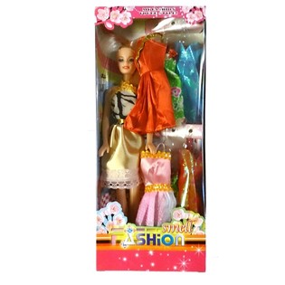 Muñeca de Juguete con 6 Vestidos Extras (6 ud.)