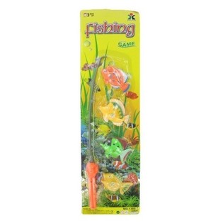 Juego de Pesca Magn&eacute;tico: Ca&ntilde;a + 4 Peces (12 uds.)