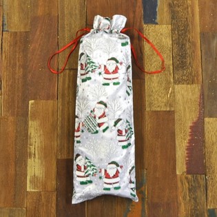 Hermosa Bolsa para Botella de Vino Navide&ntilde;a (12 ud)