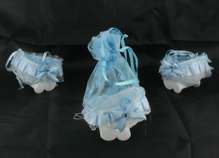 COCHECITO DE DECORACIÓN - AZUL BEBÉ (20 uds.)