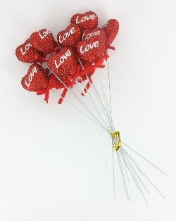 CORAZÓN DECORATIVO LOVE (12 uds.)