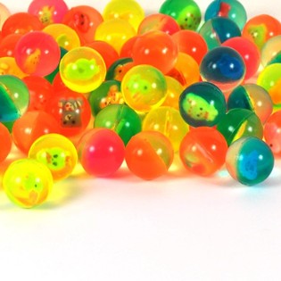 PELOTAS SALTARINAS CON ANIMALES 3 CM (100 uds)