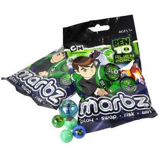 Canicas de Ben 10 en bolsa - 5 piezas (15 sets)