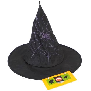 Sombrero de bruja con telaraña para niños (6 uds.)