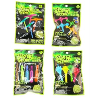4 JUGUETES GLOW 'N ' FUN EN BOLSA (24 uds.)