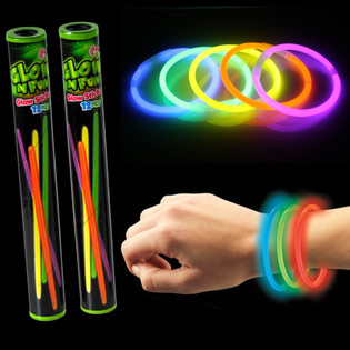 12 Pulseras Luminosas Glow en Tubo (22 tubos)