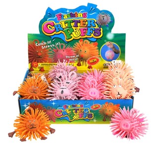 Pelotas Puffer "Critter" 8 cm. PRECIO REBAJADO POR FALLO LUZ (12 uds.)