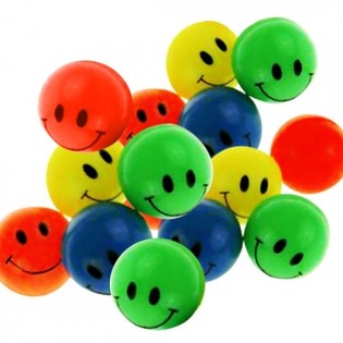 PELOTAS SALTARINAS DE COLORES 2,7 CM (144 uds.)