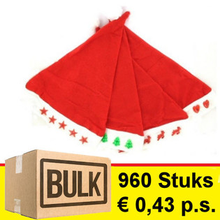 *** OFERTA POR VOLUMEN *** PACK SURTIDO GORROS DE NAVIDAD LED (960 ud.)