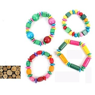 PULSERAS DE MADERA PARA NI&Ntilde;OS (48 uds.)