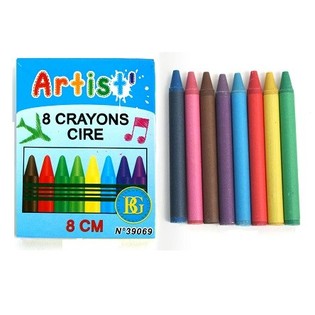 8 CERAS DE COLORES GRANDES EN CAJA (48 uds)