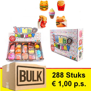 *** OFERTA POR VOLUMEN *** JUMBO SQUISHY en Expositor (288 uds.) - &iexcl;Tendencia!