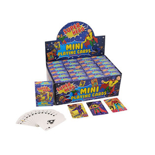 MINI BARAJA DE CARTAS – MODELO: SUPERHÉROES EN EXPOSITOR (24 uds.)