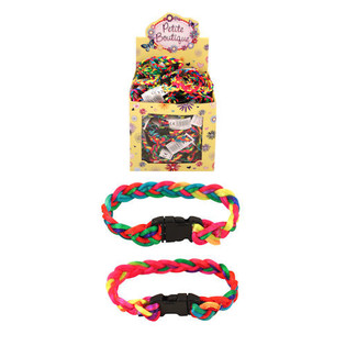 PULSERAS TRENZADAS NE&Oacute;N PARA NI&Ntilde;OS EN EXPOSITOR (144 uds.)