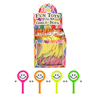 TAMBOR DE MANO SMILEY GIRATORIO EN DISPLAY (72 ud)