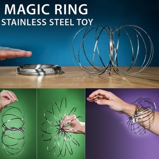 Anillos M&aacute;gicos / Flow Rings - Kinetic 3D Magic Ring - PLATA | EN CART&Oacute;N (12 uds.)