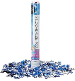 Cañón de confeti - Copo de nieve - 40 cm - Party shooter (10 uds.)