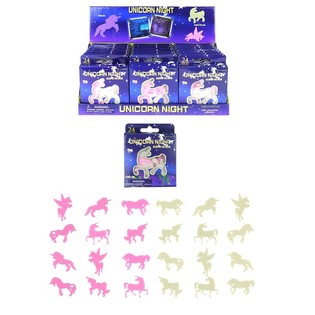 UNICORNIOS FLUORESCENTES / DECORACIÓN PARA TECHO EN DISPLAY (24 uds.)