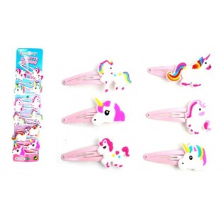 Pinzas para el pelo de Unicornio para ni&ntilde;os (12 uds.)