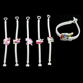 PULSERAS DE UNICORNIO DE SILICONA PARA NIÑOS (12 uds.)