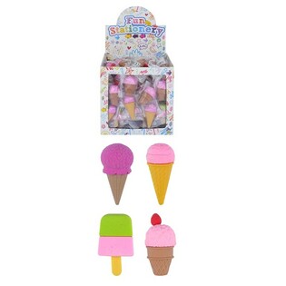 Gomas de Borrar con Forma de Helado en Expositor (96 uds.)