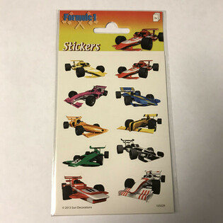 L&Aacute;MINA DE PEGATINAS: COCHES DE CARRERAS F&Oacute;RMULA 1, 16 x 9 cm (10 uds.)
