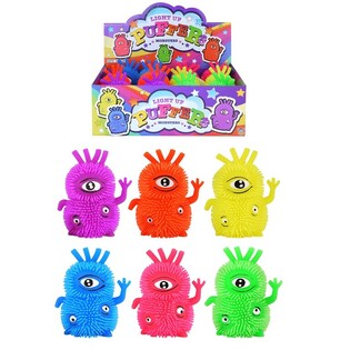 MONSTRUOS PUFFER LUMINOSOS CON 3 OJOS EN EXPOSITOR (12 uds.)