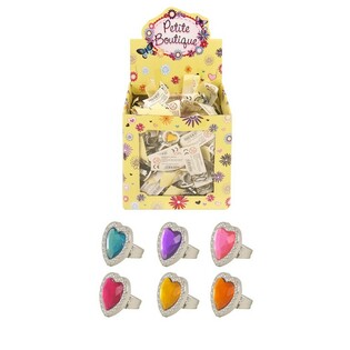 Anillos de Coraz&oacute;n para Ni&ntilde;os en Expositor (240 uds.)