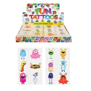 Tatuajes Divertidos - Modelo: Monstruos (96 uds.)