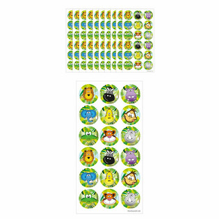 PEGATINAS DIVERTIDAS &ndash; JUNGLA 18 PEGATINAS POR HOJA (10 uds.)