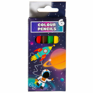 Set de 6 L&aacute;pices de Colores - Espacio (24 ud.)