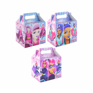 CAJA DE MENÚ – SUPER GIRLS – 14 x 9,5 x 18 cm (24 uds.)
