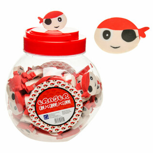 Gomas de Borrar Pirata en Tarro (100 uds.)