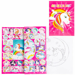 Cuaderno de Colorear Unicornio A4 con Pegatinas (12 unidades)