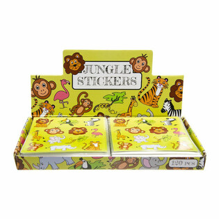 FUN STICKERS – MODELO: ANIMALES DE LA SELVA (120 uds.)