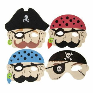 M&Aacute;SCARAS DE PIRATA DE GOMA EVA - NI&Ntilde;OS (60 unidades)