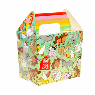 Cajas de Men&uacute; Granja / Cajitas para Regalos (12 uds.)