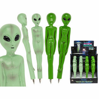 Bol&iacute;grafos Alien 3D en Expositor (12 uds.) - S&Uacute;PER BARATO