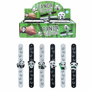 PULSERAS DE CLIC PANDA / PULSERAS BOFETADA (24 uds.)