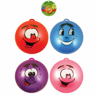 Pelota Smiley Face &Oslash; 23 cm con gancho (12 uds.)