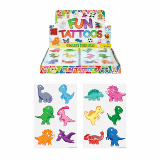 TATUAJES DIVERTIDOS - MODELO: DINOSAURIO EN EXPOSITOR (96 uds.)