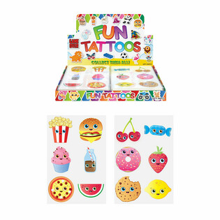 Tatuajes Divertidos - Display Caras de Comida (96 unidades)