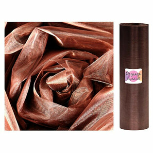 Rollo de Organza - 28 cm x 25 Metros - Color Marrón Chocolate (1 ud.)