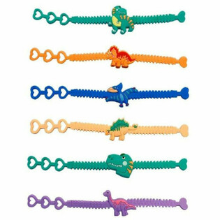 PULSERAS DE SILICONA DE DINOSAURIOS (12 UNIDADES)